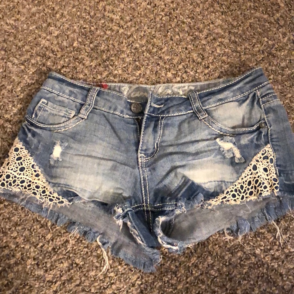 Distressed Jean Shorts